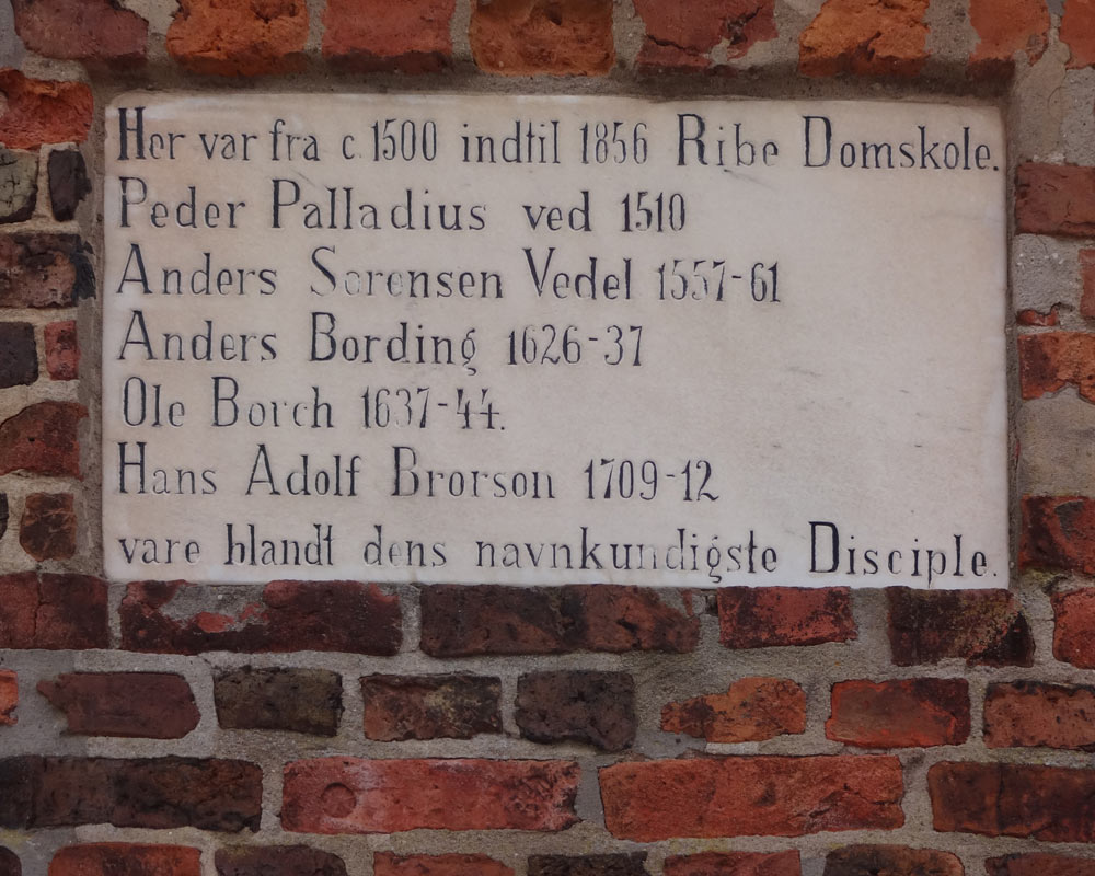 Hier war von 1500 bis 1856 Ribes Domschule